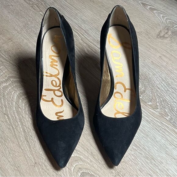 Sam Edelman Dea Black suede Pointed Toe High Heel 10 - Picture 5 of 10